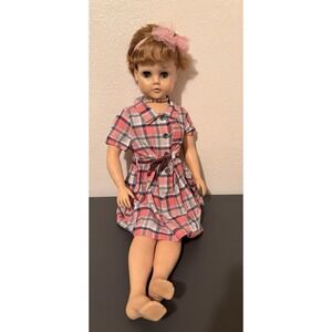 Vintage Very Rare 27" Doll Blinker Rubber Body 1950's Original Clothes No Shoes